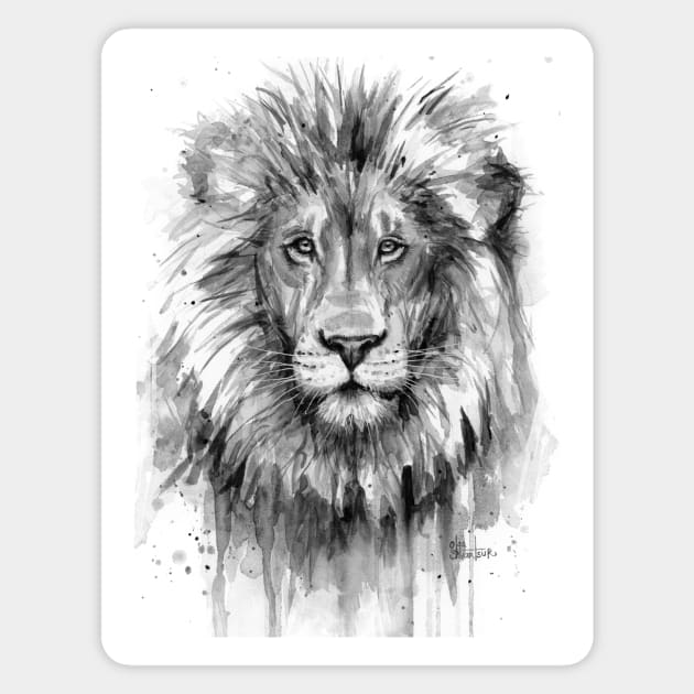 Lion Watercolor Magnet by Olechka